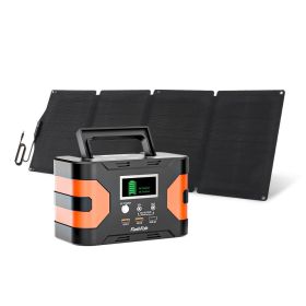 150W Portable Power Station&60W Solar Panel;  FlashFish 45000mAh Solar Generator with 60W 18V ETFE Portable Solar Panel;  Flashfish Foldable Sola