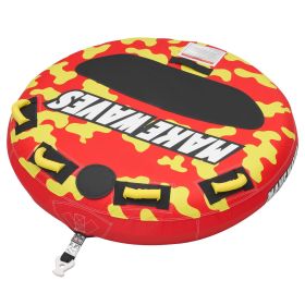Towable Tubes for Boating, 2-Rider Inflatable Boat Tubes and Towables, 340lbs Capacity Water Sport Tube for Boat to Pull - with Anti-Slip Pad